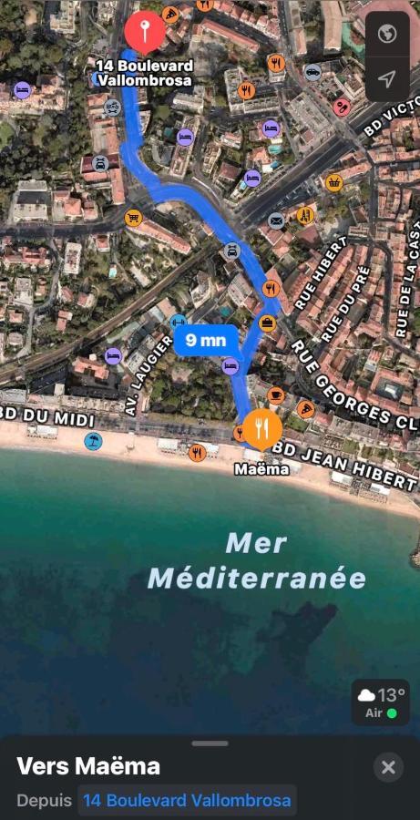 Luxurious Studio In Cannes 450M From Sea With Terrace And Air Conditioning And Private Parking 외부 사진
