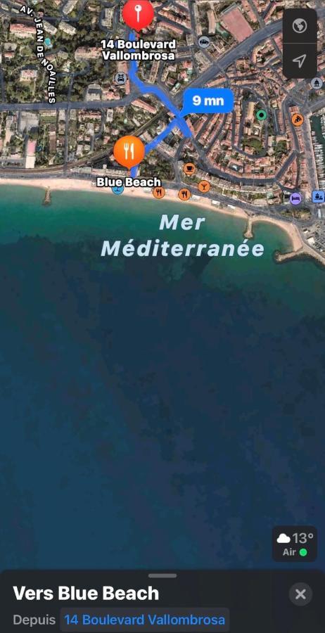 Luxurious Studio In Cannes 450M From Sea With Terrace And Air Conditioning And Private Parking 외부 사진